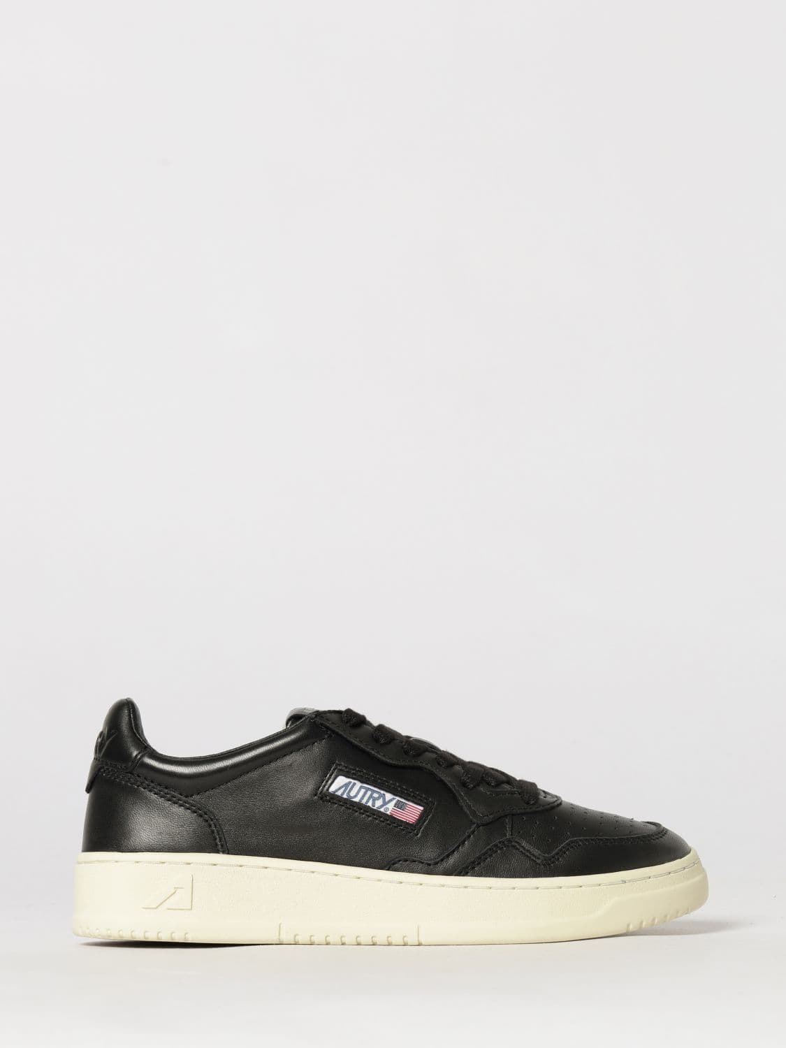 Autry Medalist Low Two-Tone Calfskin and Suede Trainers