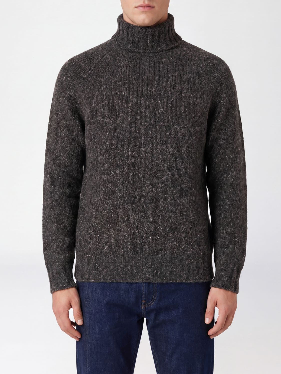 Brunello Cucinelli Slim Fit Roll Neck Jumper in Fine Cashmere and Silk