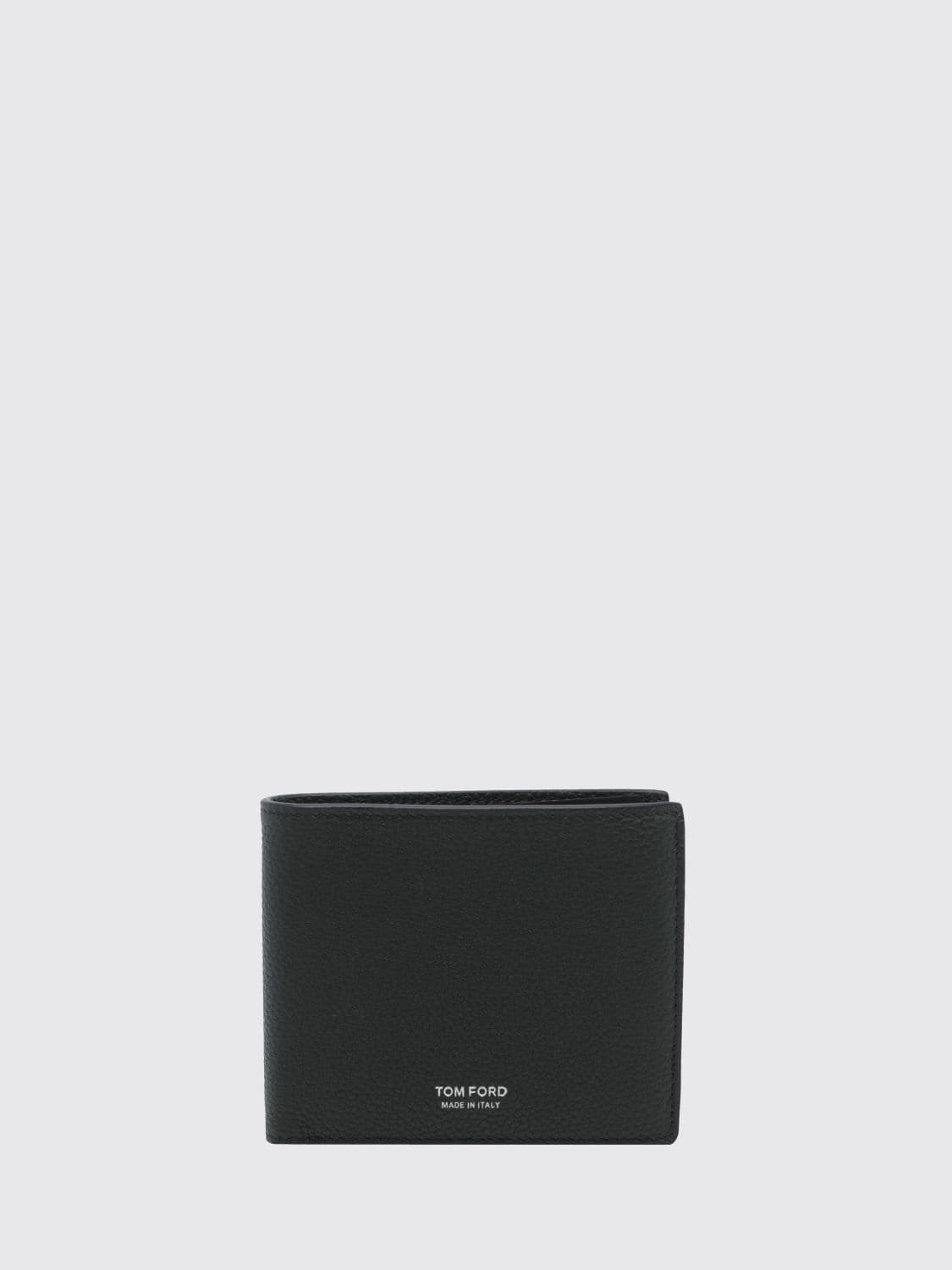 Tom Ford Grained Calfskin Leather Bifold Wallet with Foil Logo