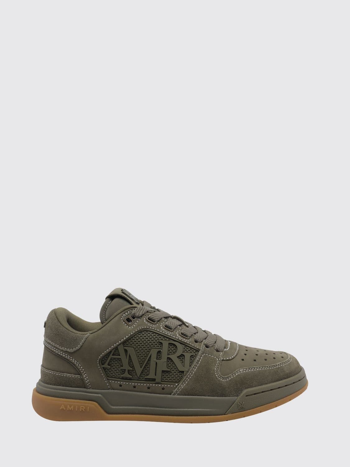 Amiri Ma Quad Suede and Nubuck Sneakers with Perforated Toe