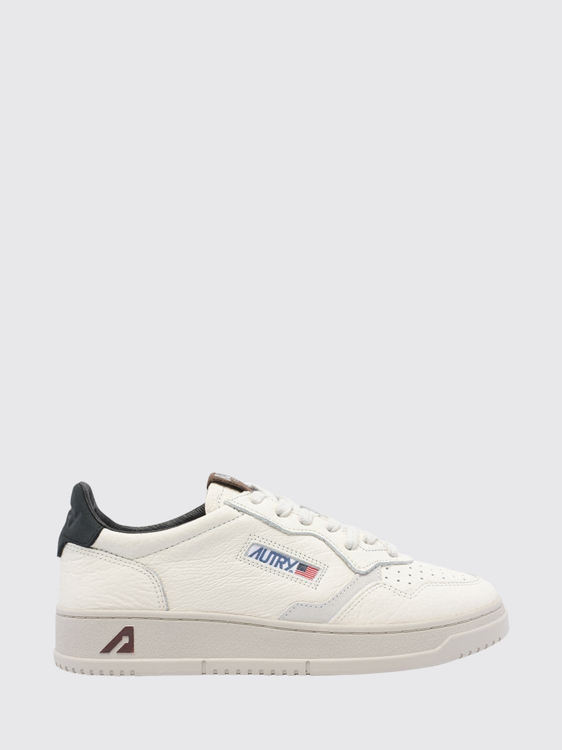 Autry Medalist Low Two-Tone Calfskin and Suede Trainers