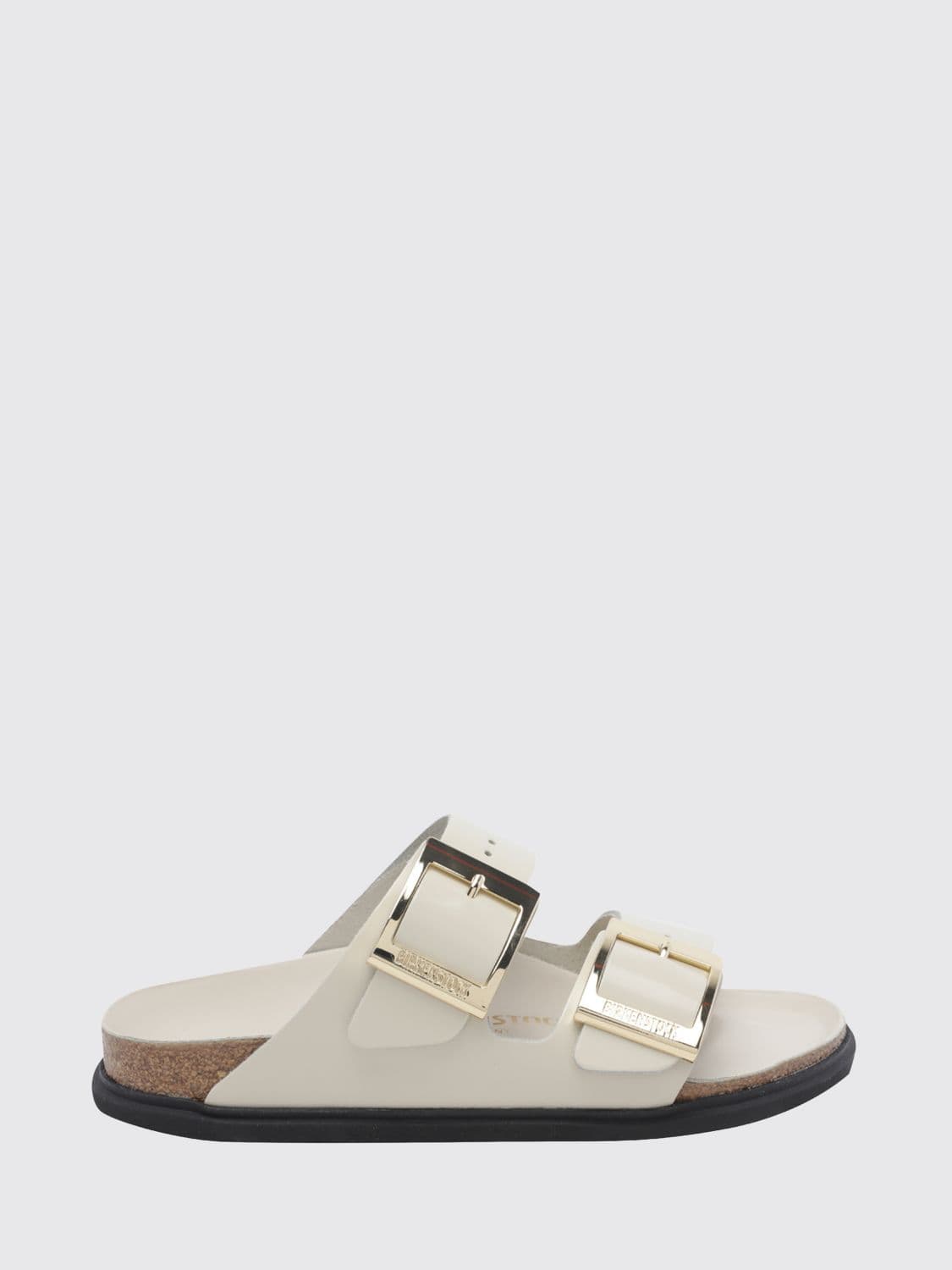 Birkenstock Arizona Droplet Buckle Flat Leather Sandals with Double Strap