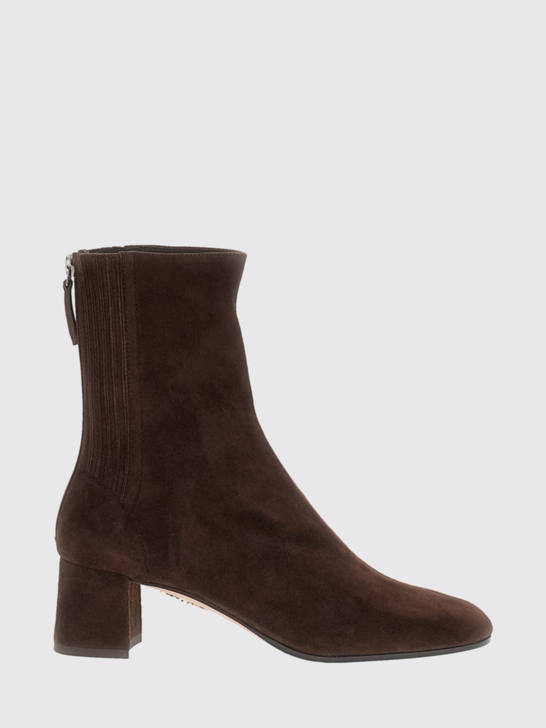 Aquazzura Saint Honorè Suede Ankle Boots with a Mid Heel