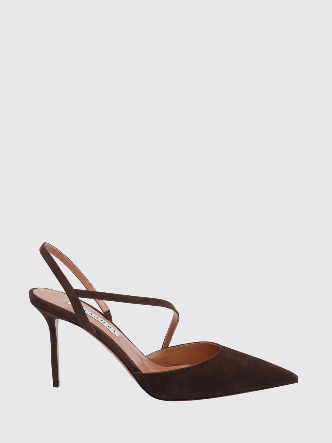 Aquazzura Dynasty Suede Calfskin Slingbacks with Stiletto Heel