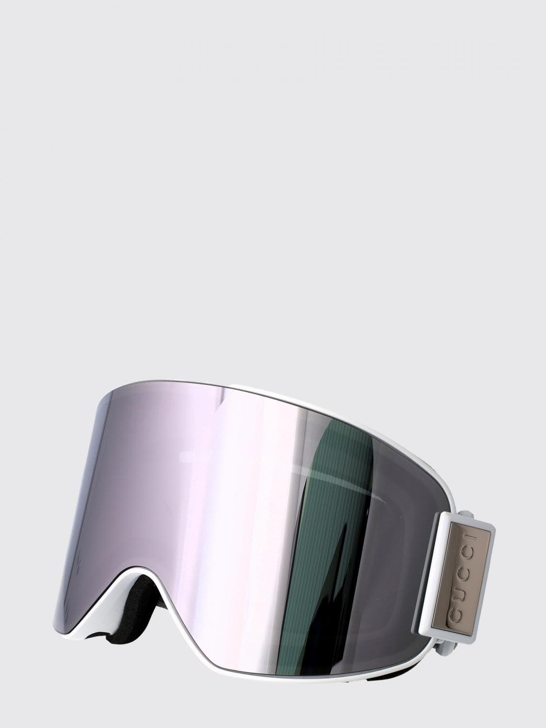 Gucci Acetate Ski Goggles with Engraved Logo and Adjustable Strap