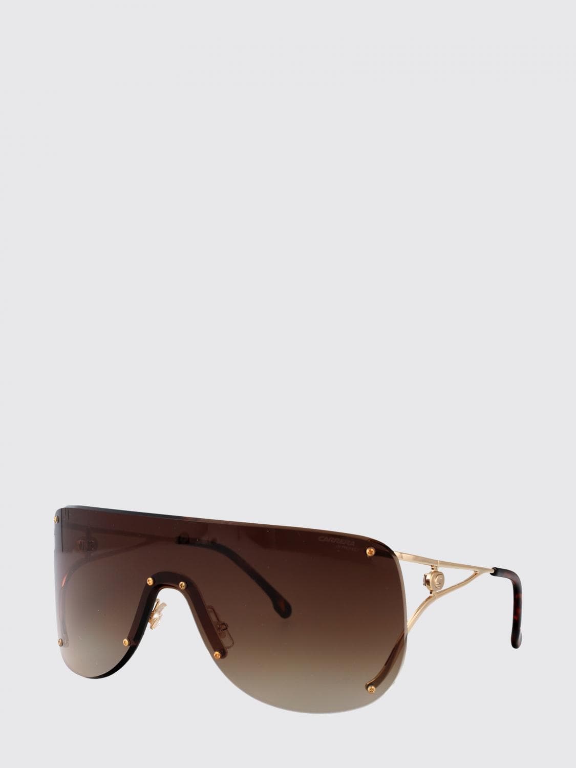 Carrera Metal Aviator Sunglasses with Amber Lenses and Logo