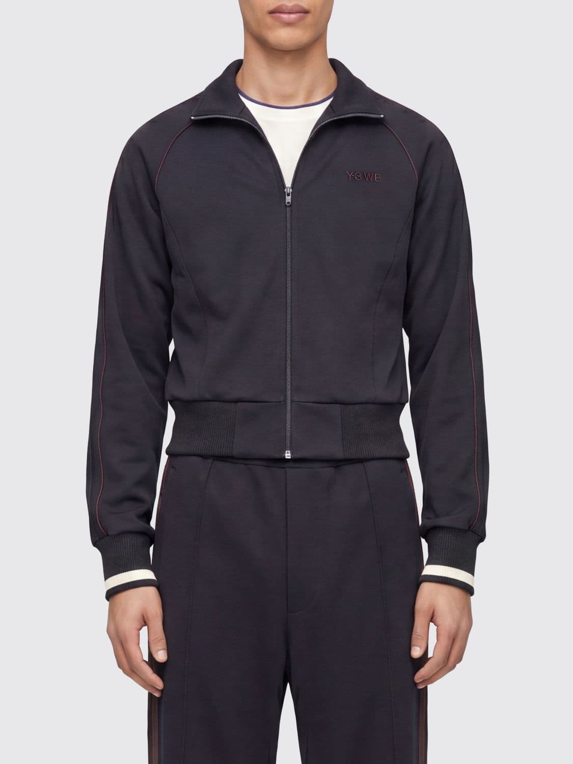 Adidas Originals x Wales Bonner Bomber Jacket with High Neck and Zip Closure