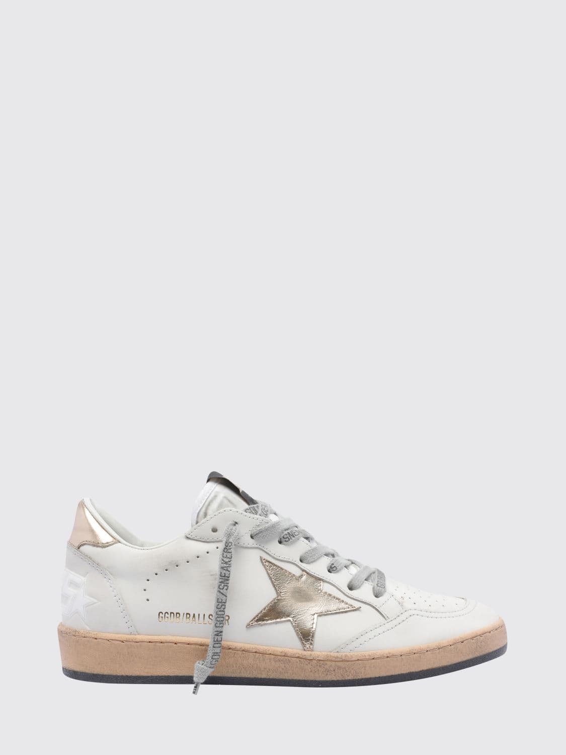 Golden Goose Ball Star Distressed Calfskin Leather Sneakers
