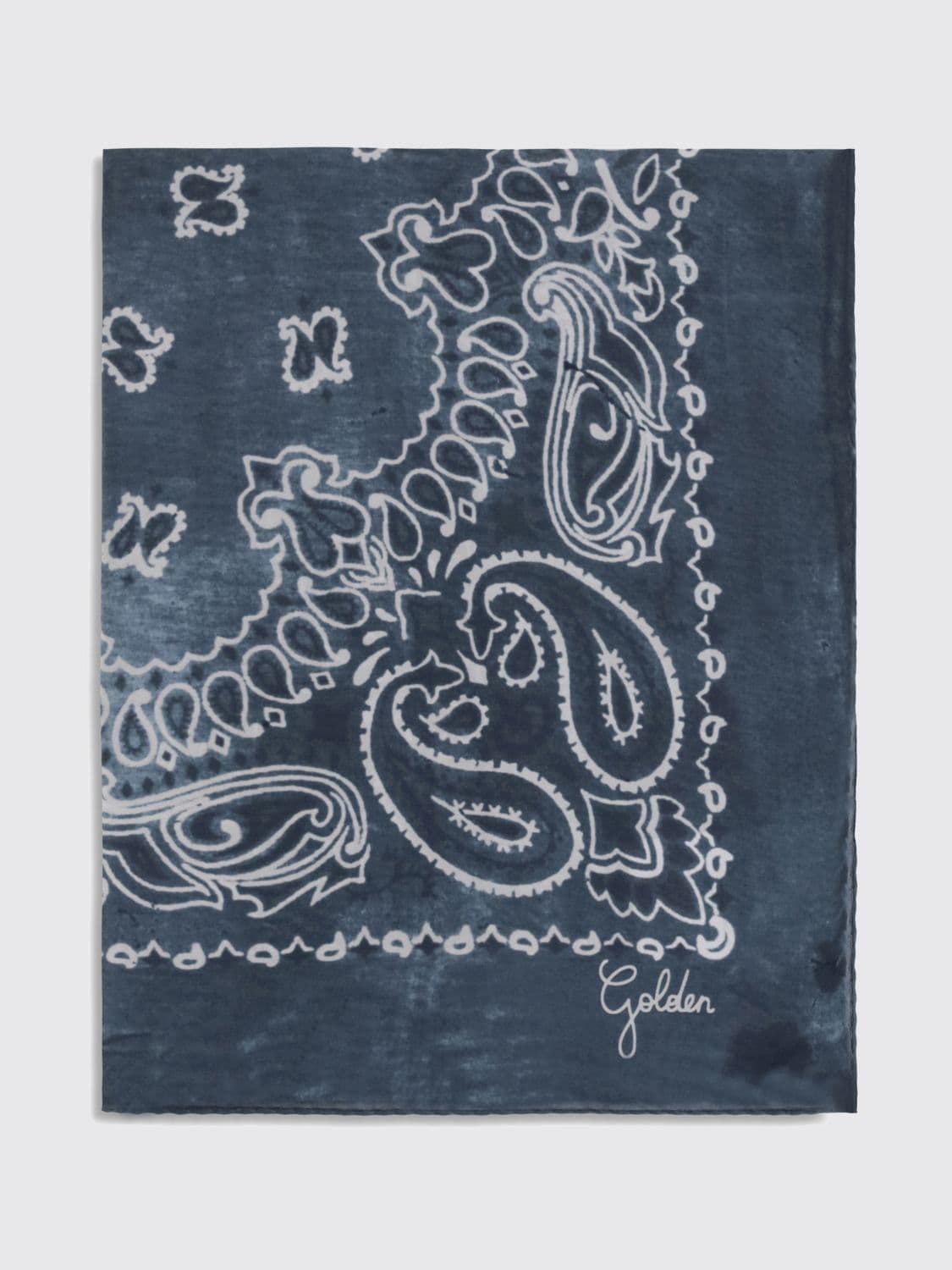 Golden Goose Abstract Print Silk Bandana with a Paisley Motif