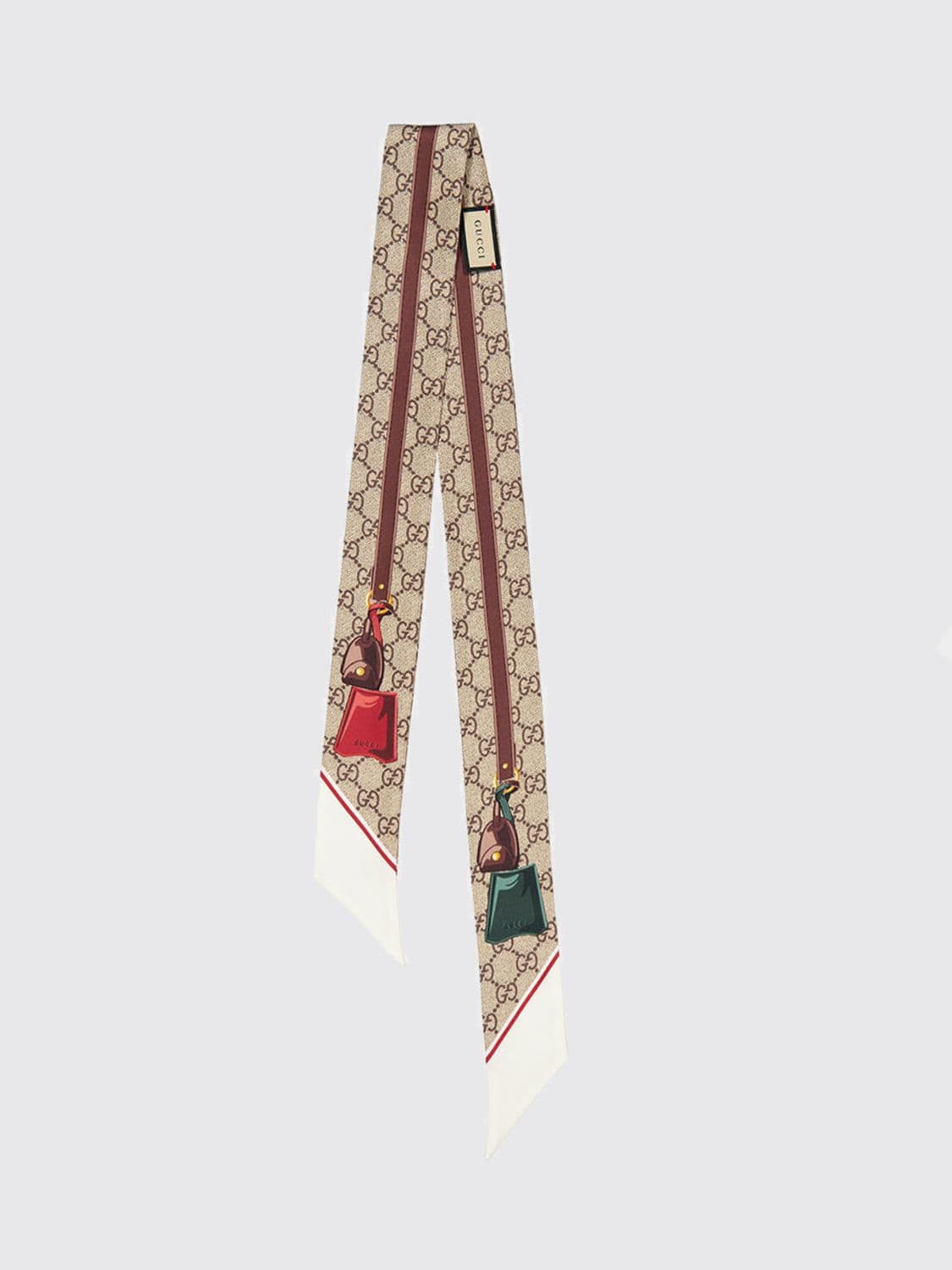Gucci Rectangular Silk Bandeau Scarf with Graphic GG Monogram Print · OS