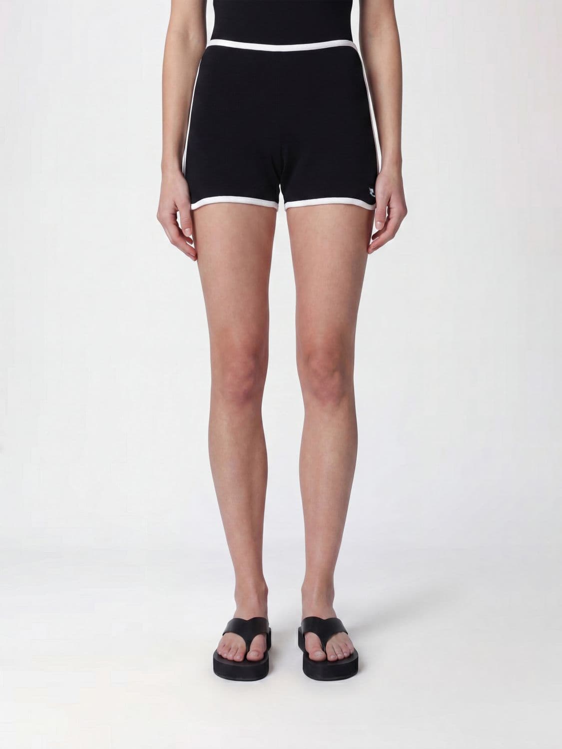Courrèges High-Waisted Cotton Shorts with Elasticated Waist · XS