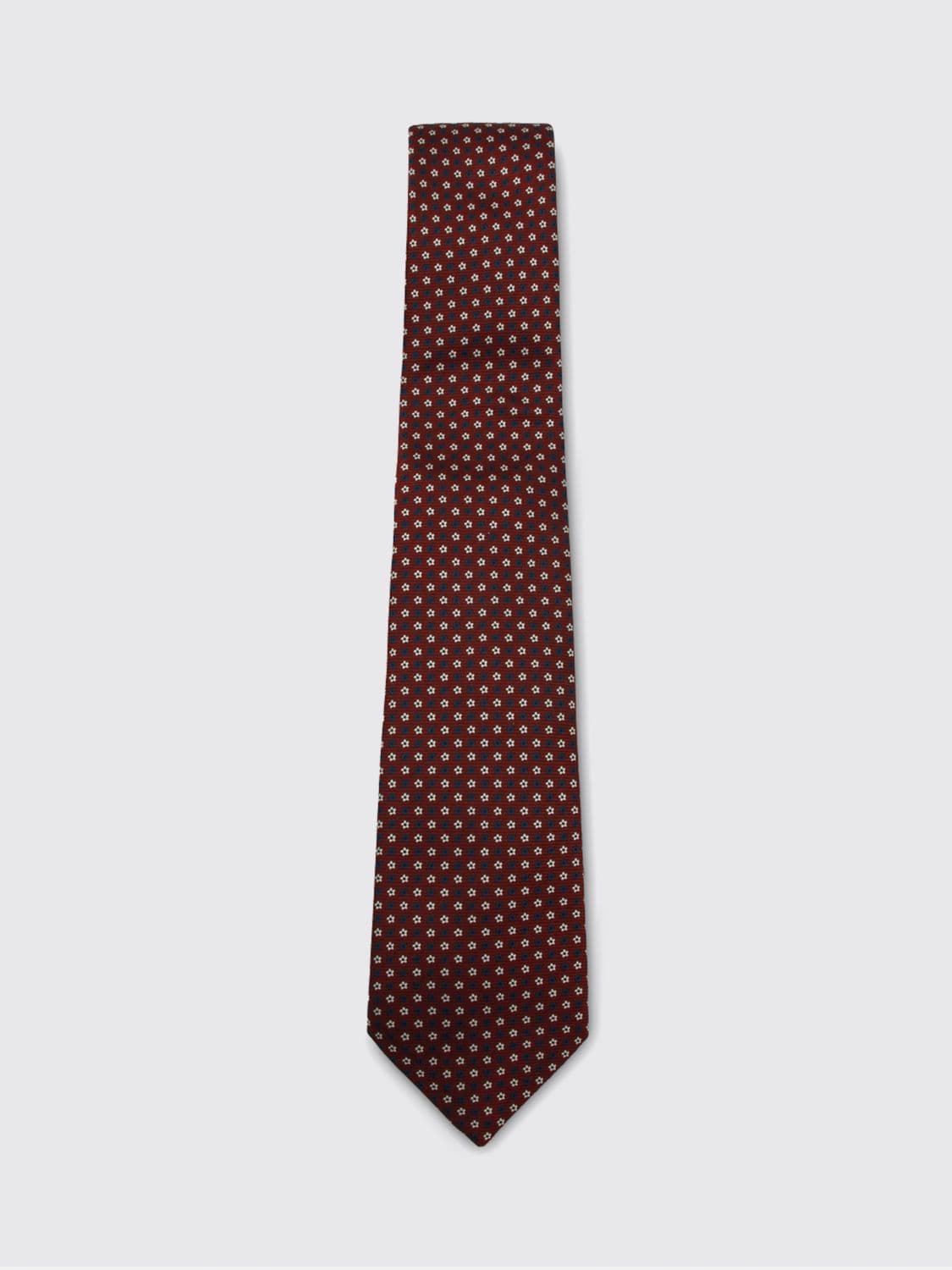 Canali Floral Print Pure Silk Tie