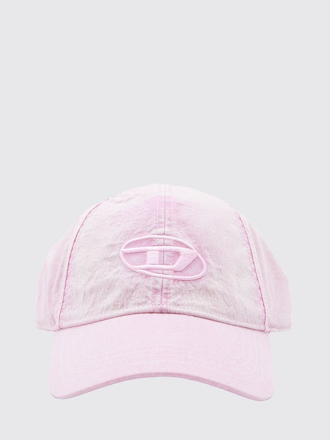 Diesel Recycled Nylon Baseball Cap with Embroidered Oval D Logo
