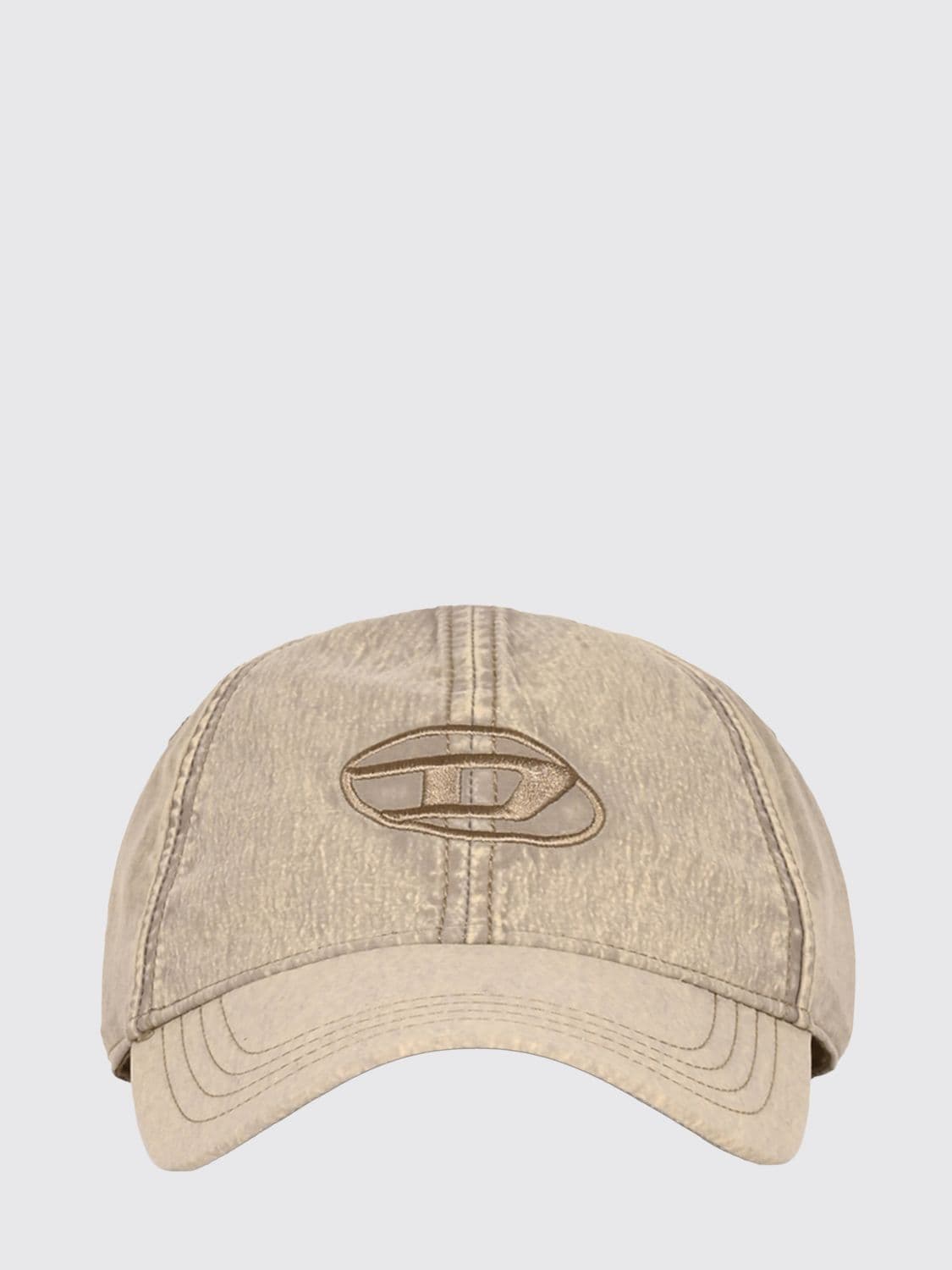 Diesel Recycled Nylon Baseball Cap with Embroidered Oval D Logo