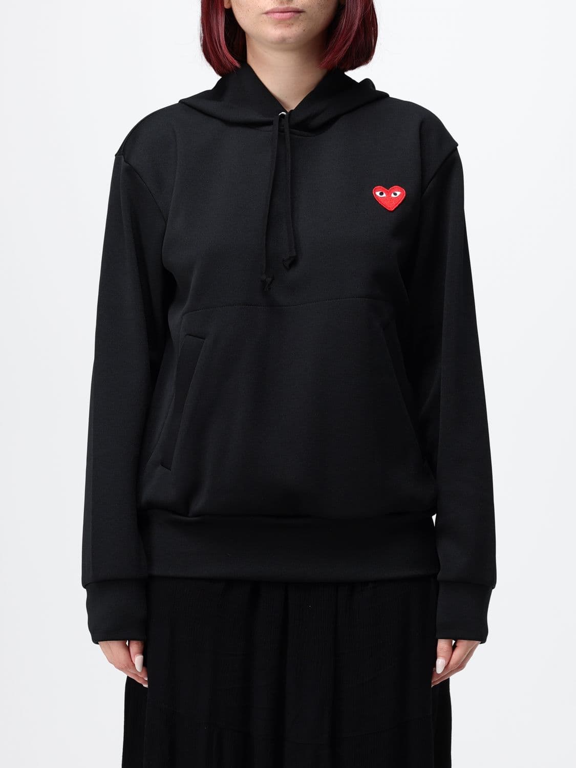 Comme Des Garçons Relaxed Fit Pullover Jersey Hoodie with Logo