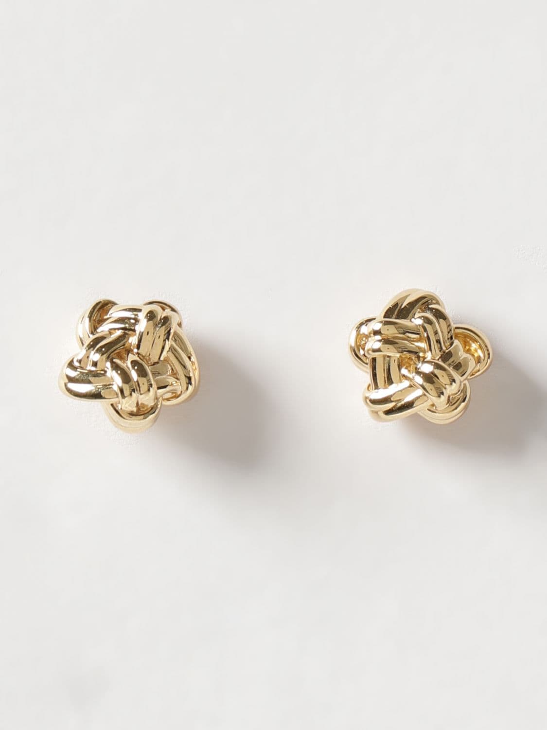 Bottega Veneta Knot 18k Gold-Plated Silver Stud Earrings