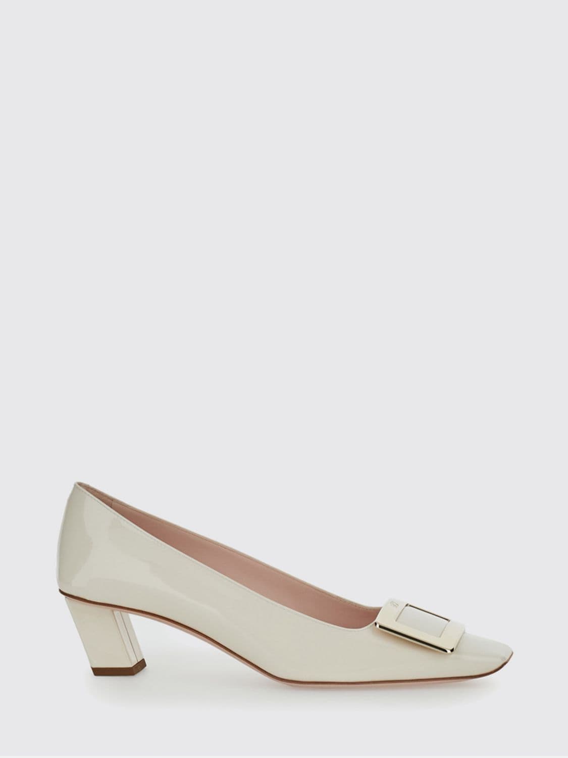Roger Vivier Belle Vivier Patent Leather Pumps with Low Heel