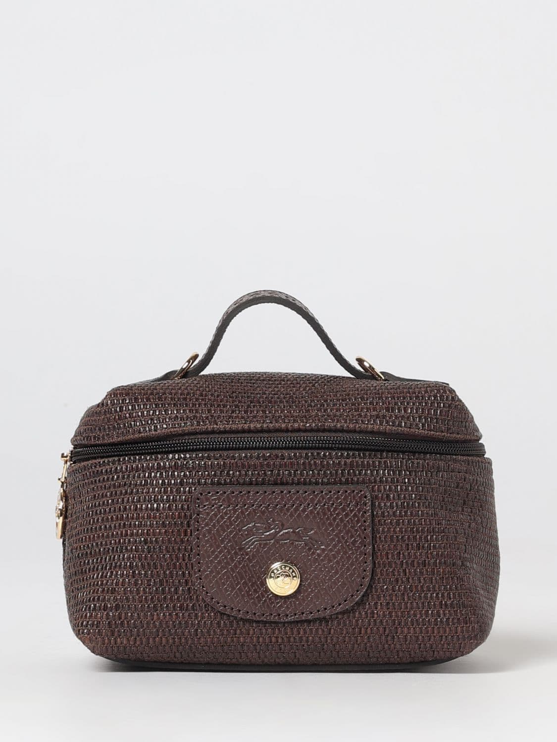 Longchamp Le Pliage Mini Raffia Handbag with Leather Handle · OS