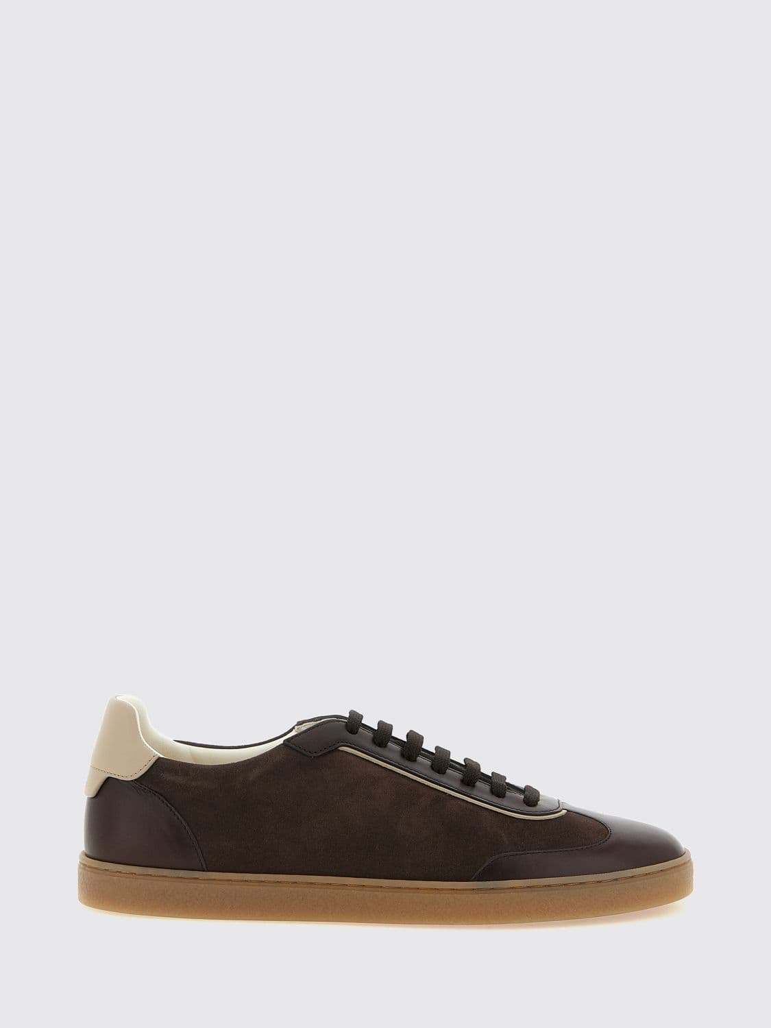 Brunello Cucinelli Low Top Smooth and Suede Calfskin Sneakers