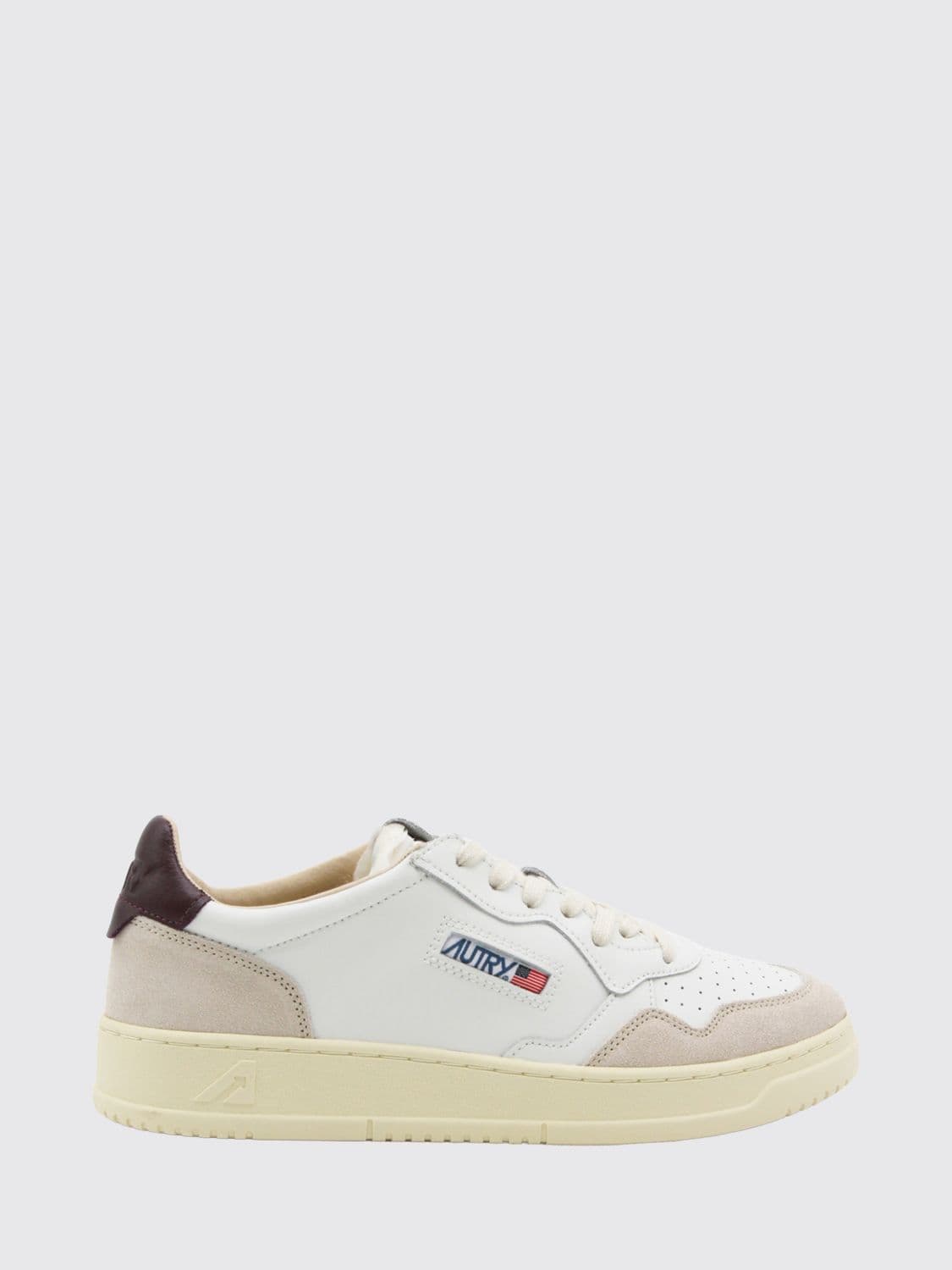 Autry Medalist Low Sneakers in Leather, Suede and Nylon with a Bicolor Design