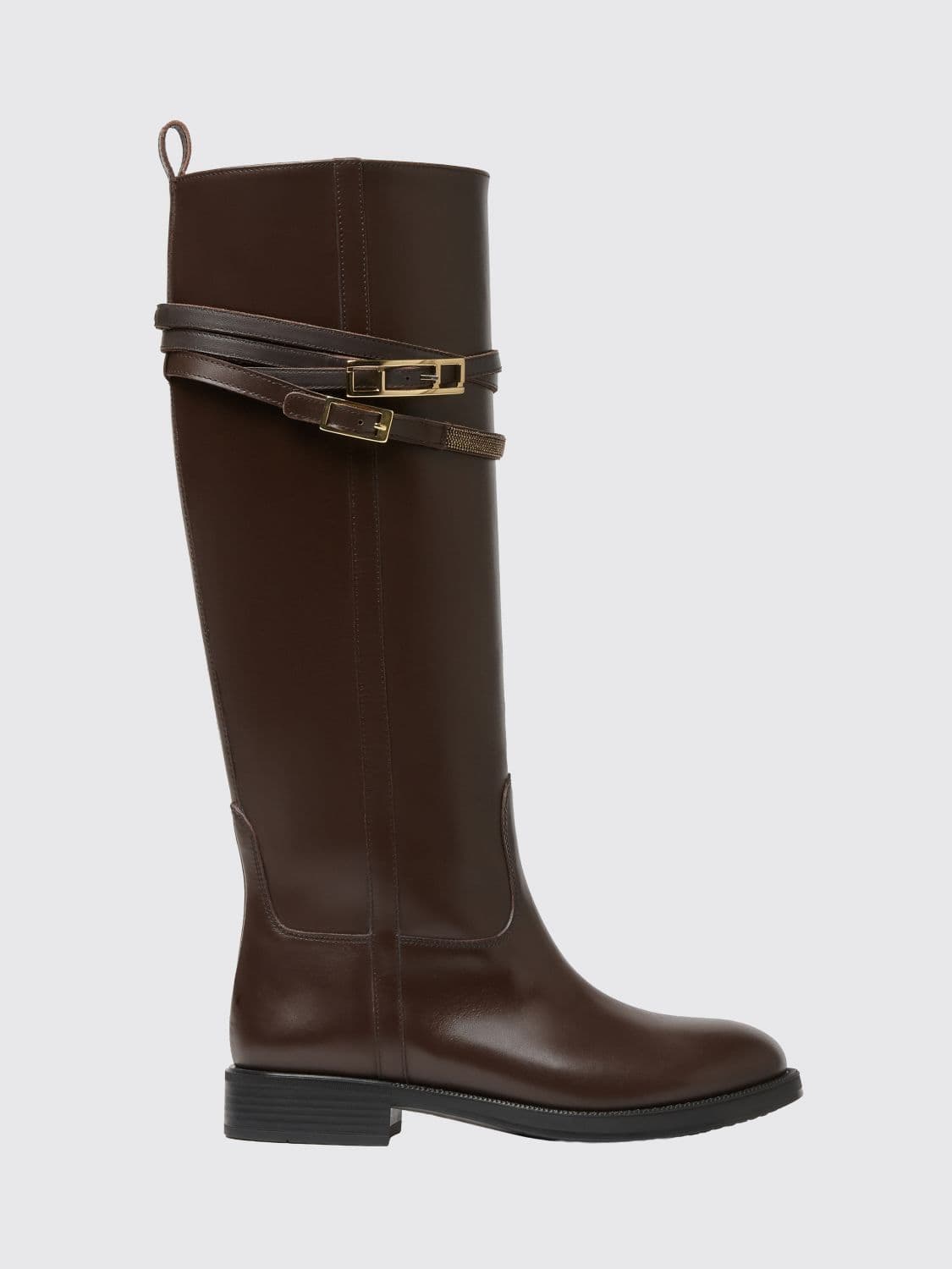 Fabiana Filippi Smooth Leather Knee-High Boots with Low Heel · 37½