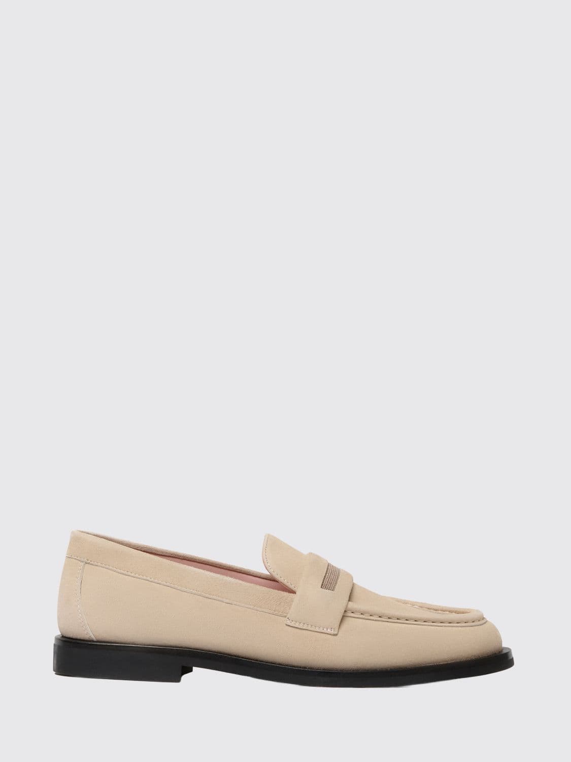 Fabiana Filippi Suede Loafers with Decorative Ornament