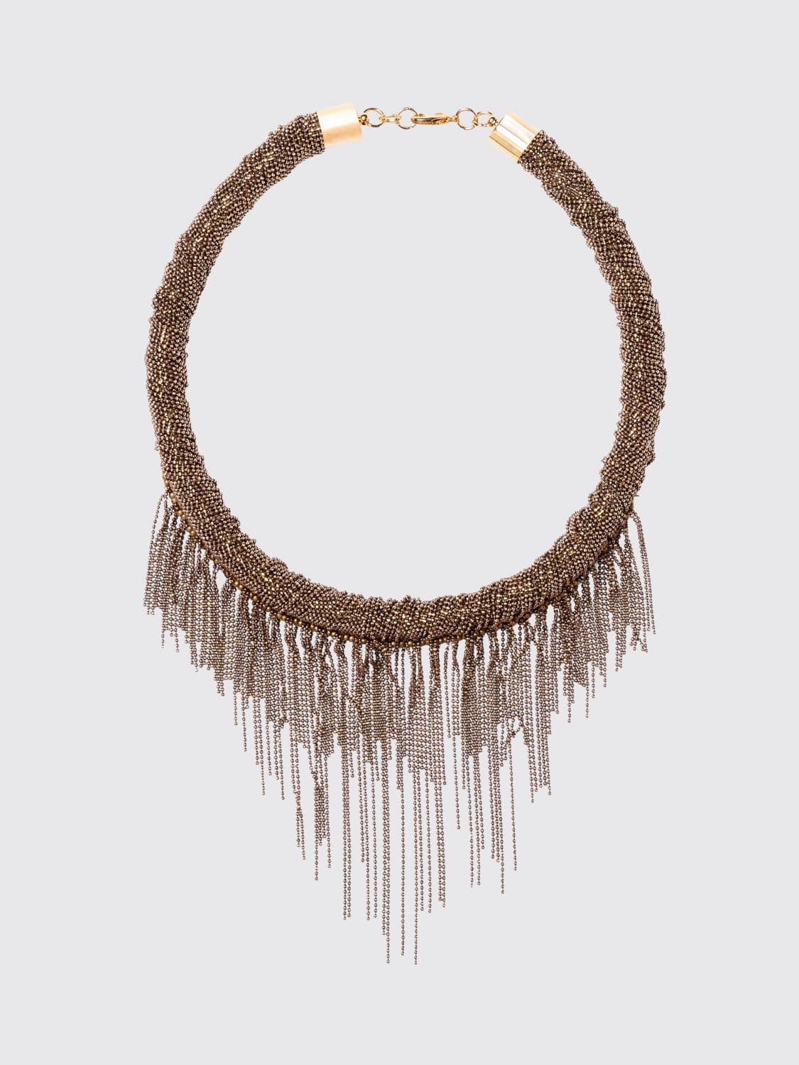 Fabiana Filippi Nickel-Free Multi-Strand Brass Choker Necklace