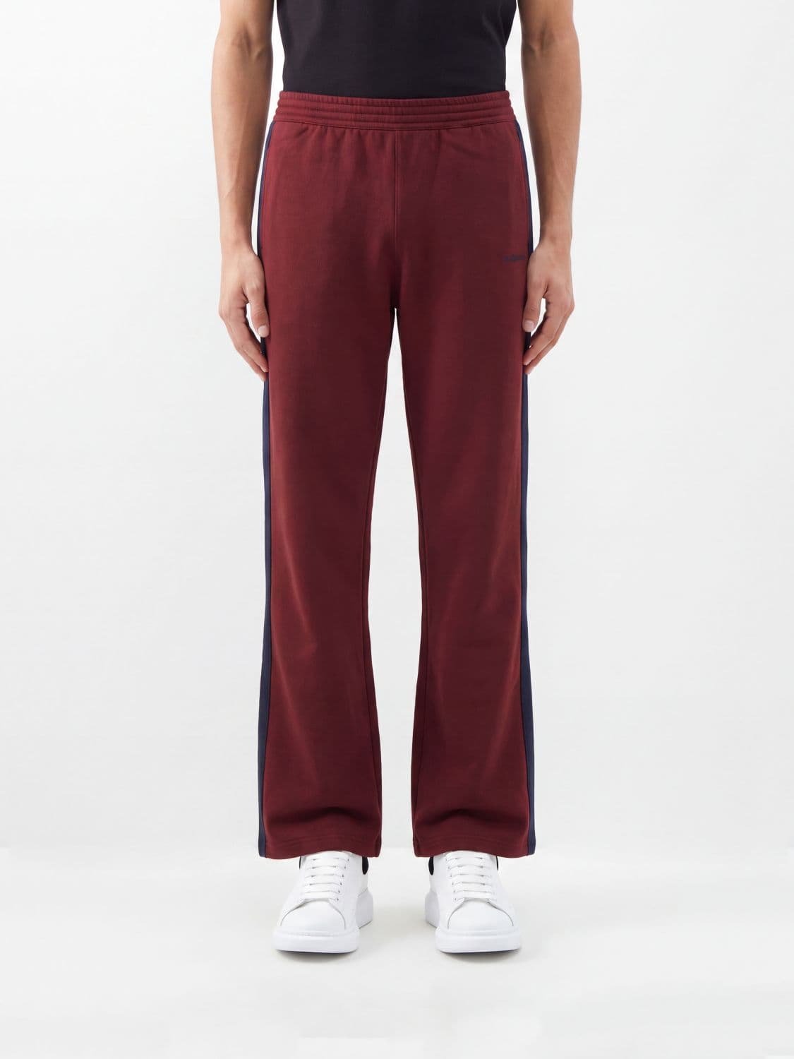 Mcqueen Cotton Blend Jogging Trousers with Side Bands