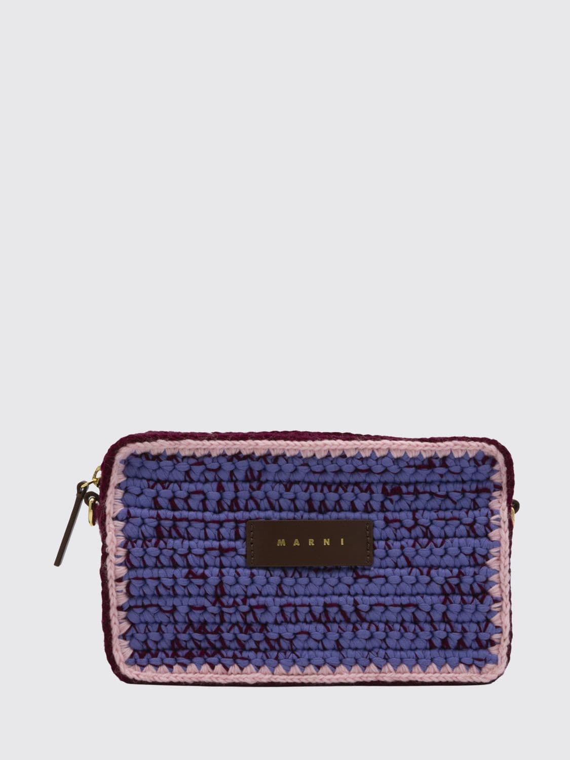 Marni Small Crochet Wool Shoulder Bag with Adjustable Strap · OS