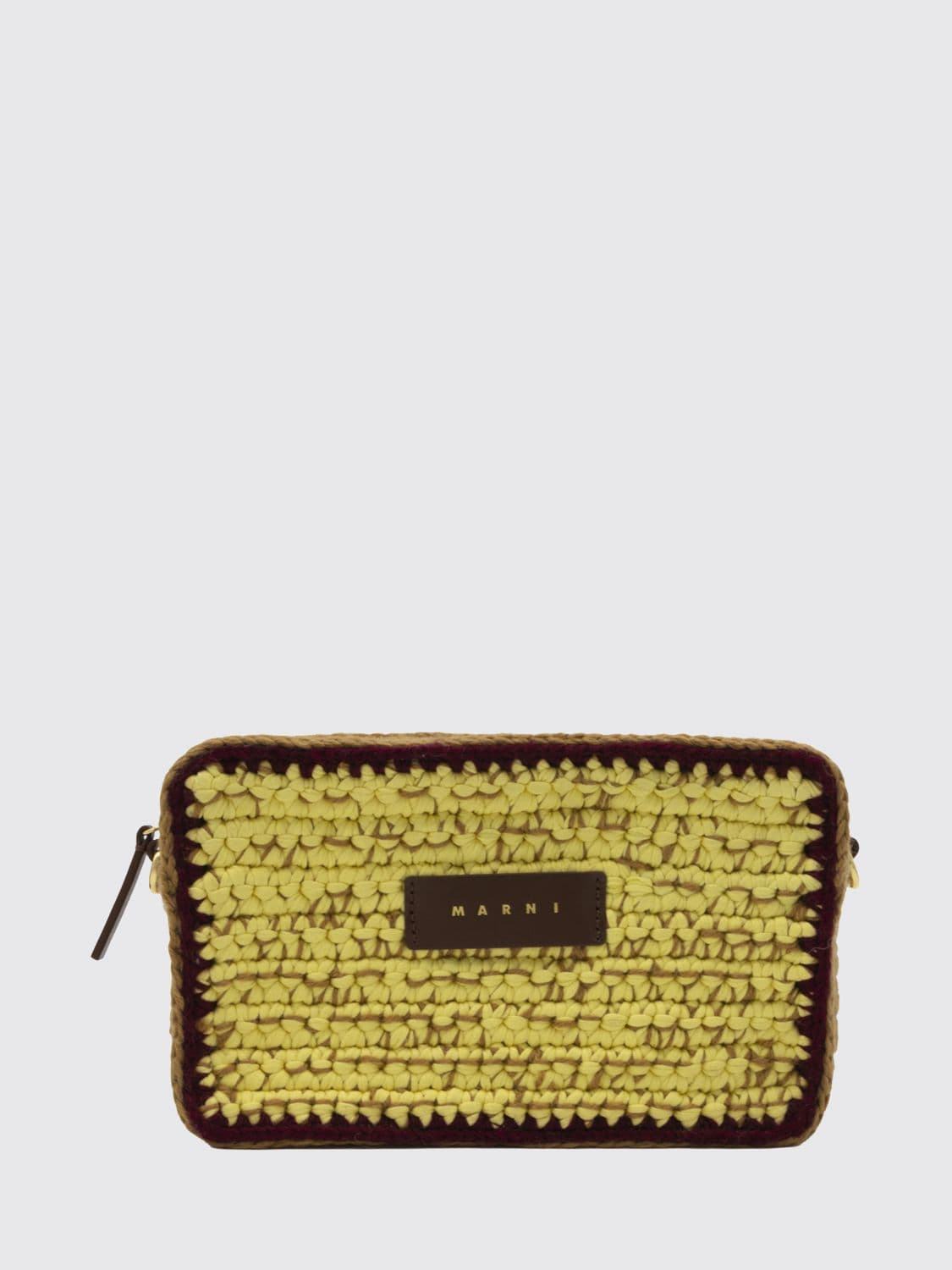 Marni Small Crochet Wool Shoulder Bag with Adjustable Strap