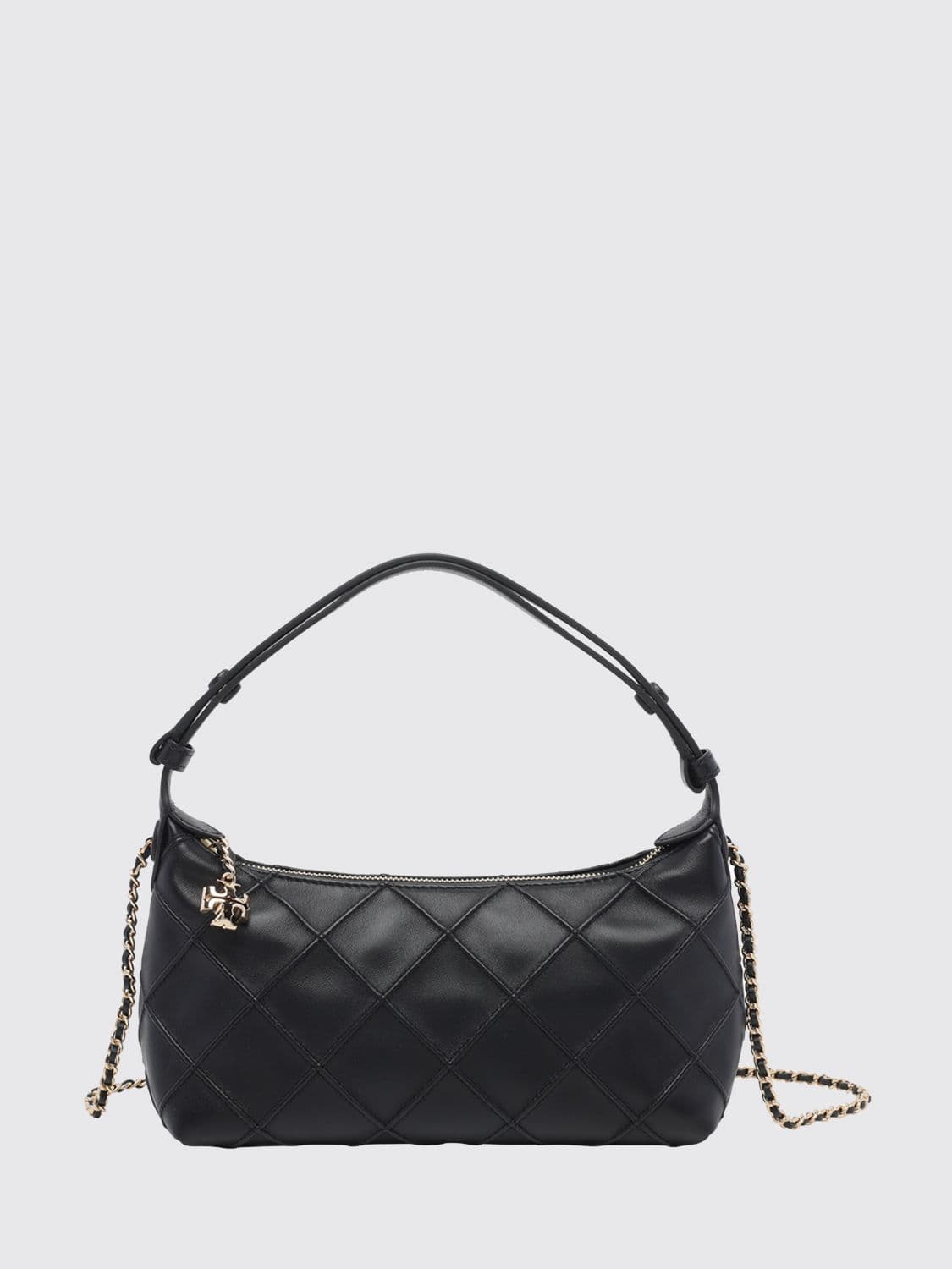 Tory Burch Fleming Mini Matelassé Leather Shoulder Bag with Double T Logo · OS
