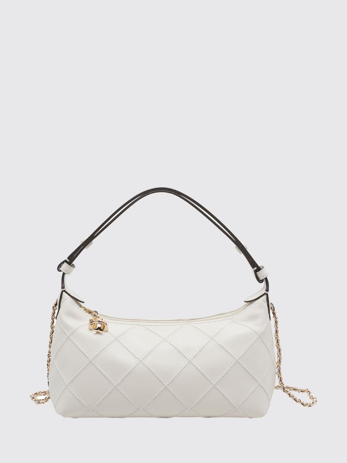 Tory Burch Fleming Mini Matelassé Leather Shoulder Bag with Double T Logo · OS