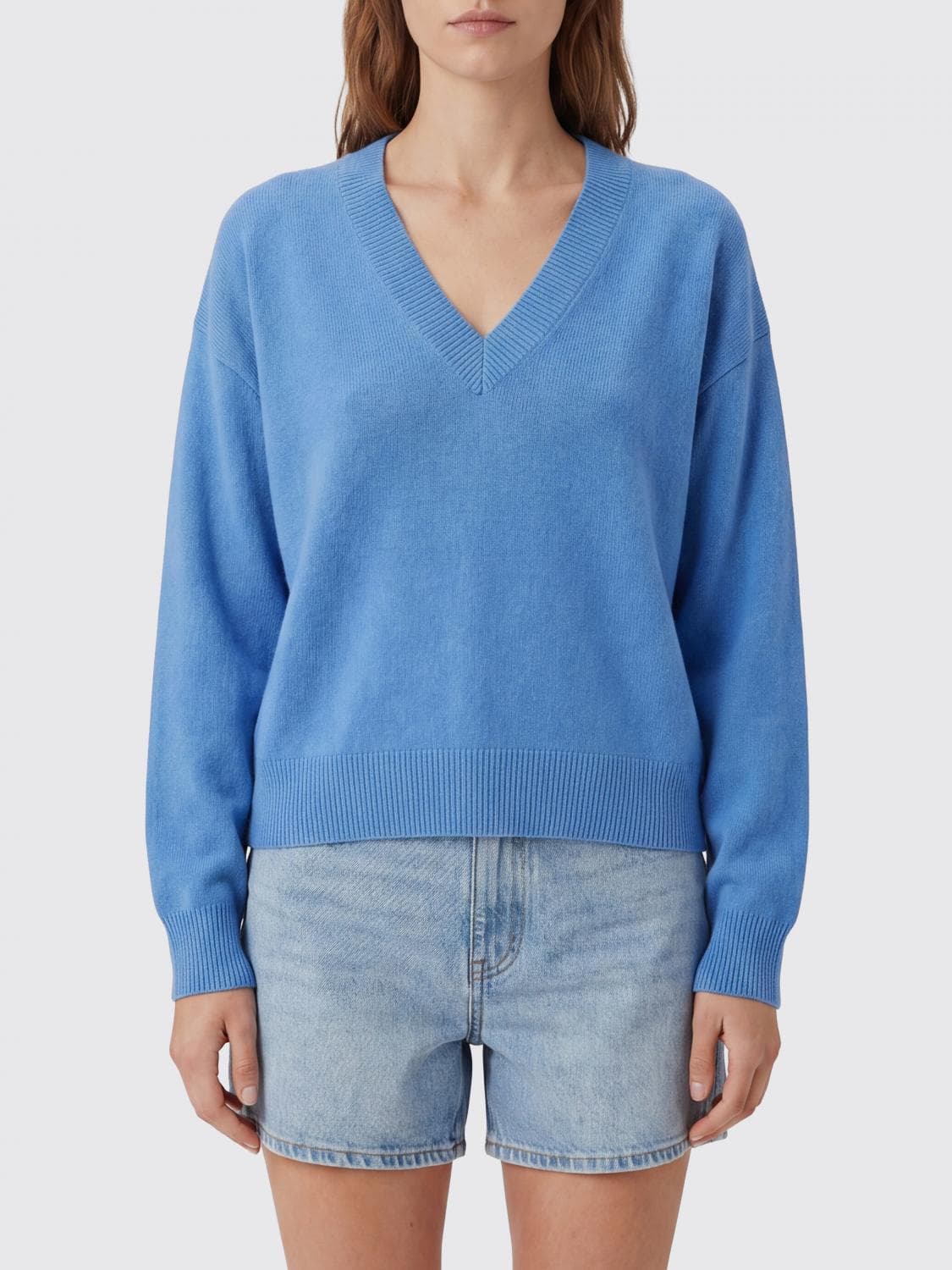 Anine Bing V-Neck Pure Cashmere Jumper with Relaxed Fit for Women