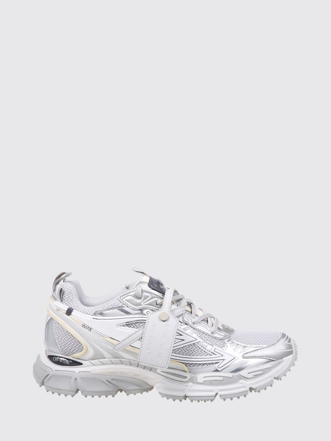 Off-White Bicolour Be Right Back Mesh Trainers with a Notched Sole