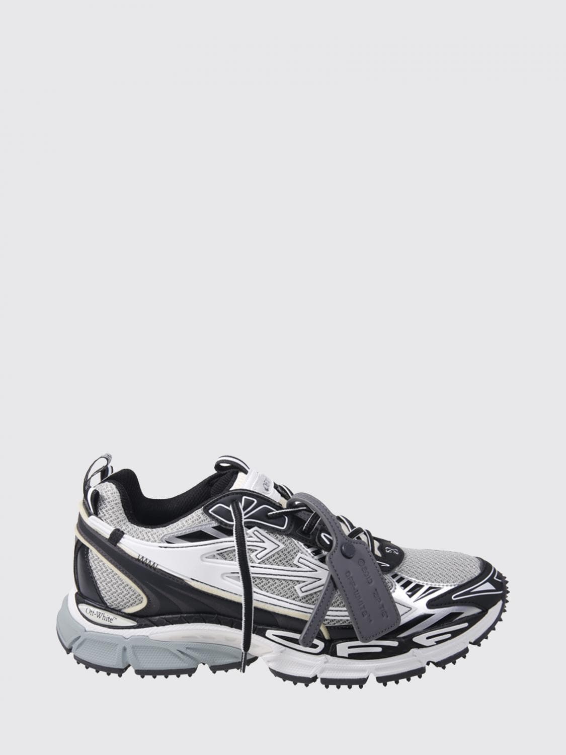 Off-White Bicolour Be Right Back Mesh Trainers with a Notched Sole