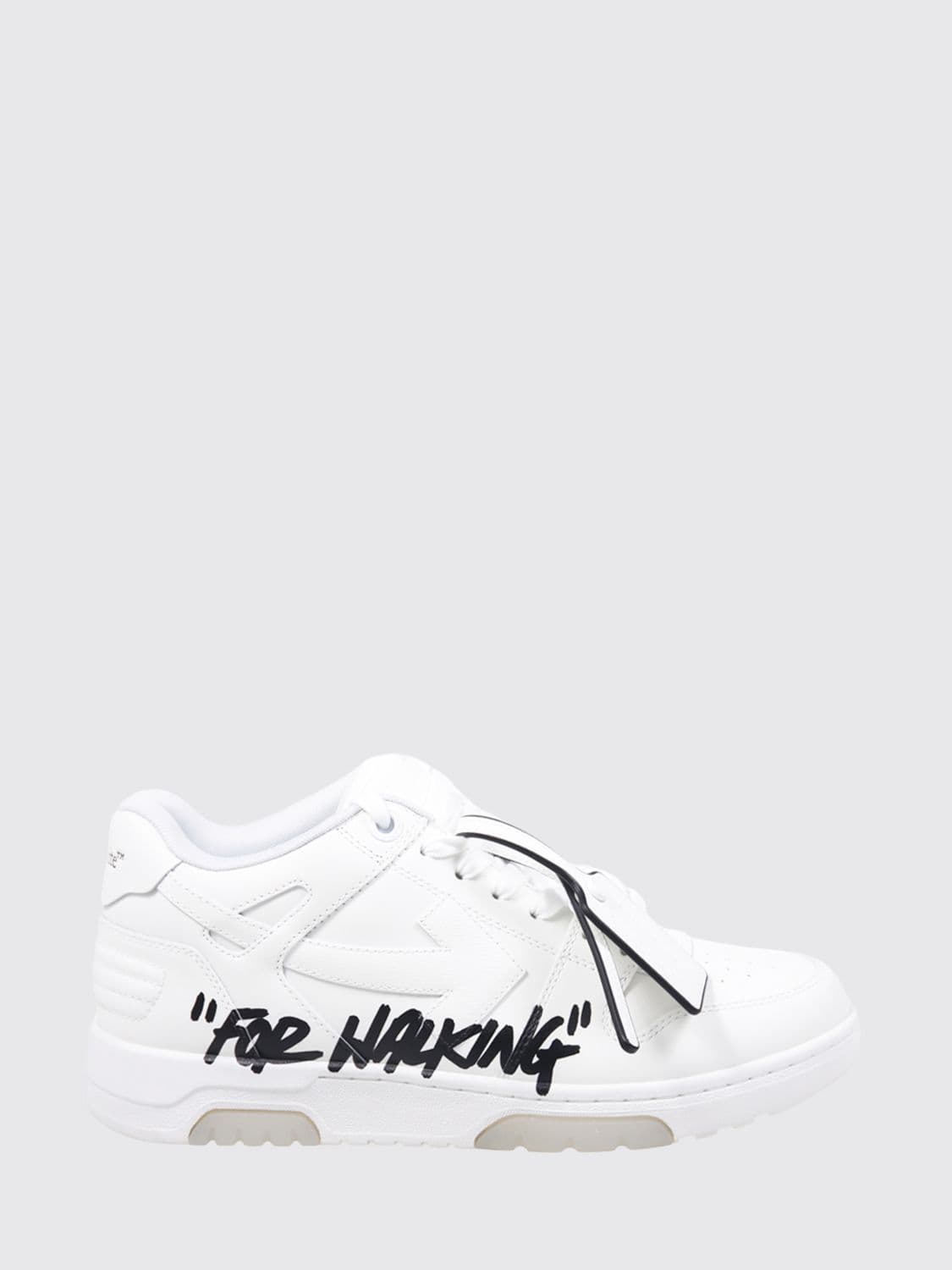 Off-White Out Of Office "For Walking" Sneakers in Leather with Slogan Print