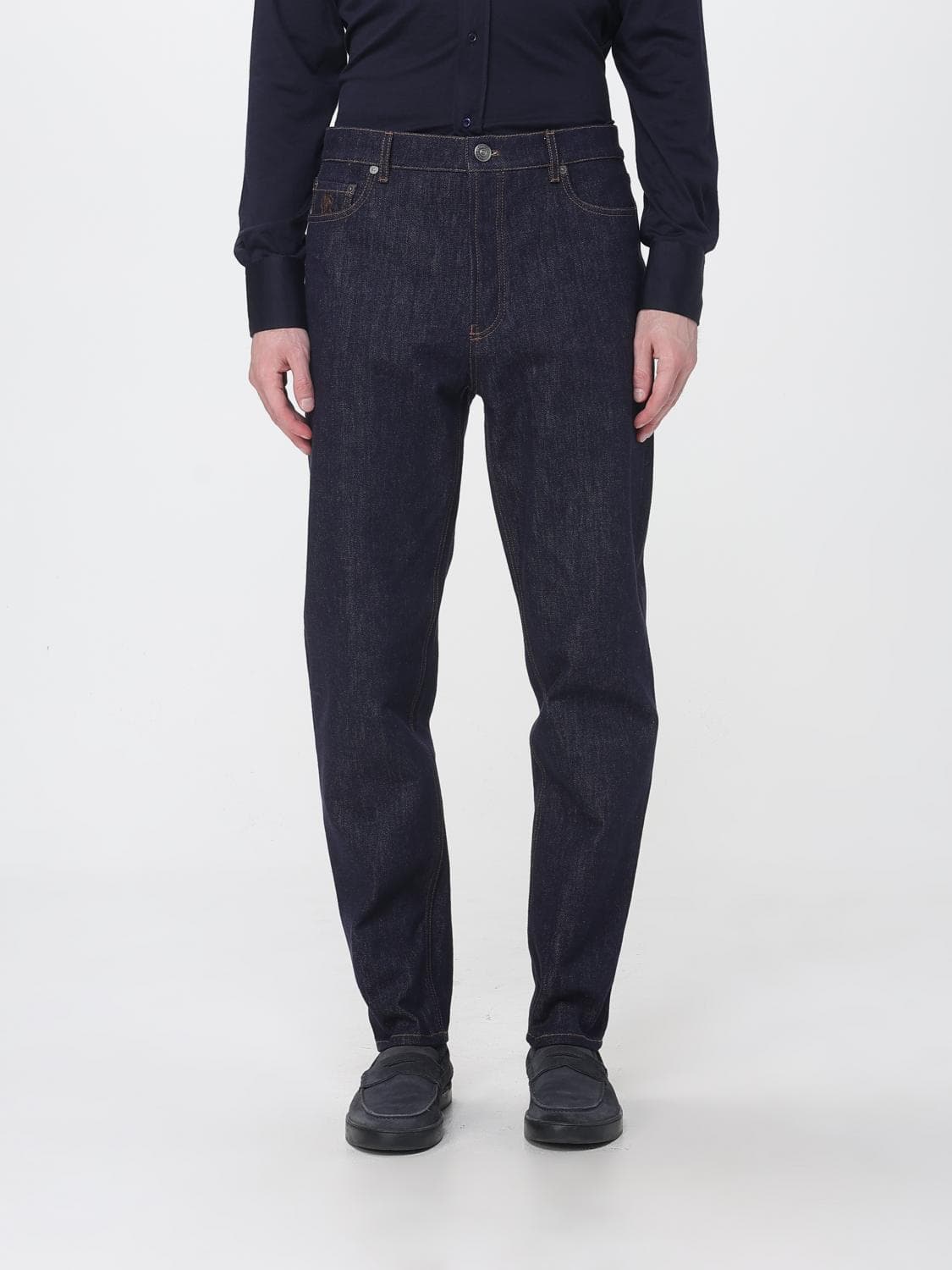 Brunello Cucinelli Slim Fit Five-Pocket Cotton Denim Jeans