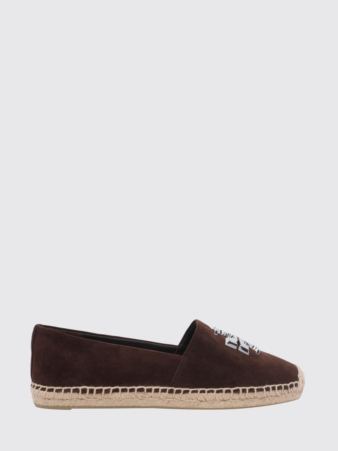 Tory Burch Eleanor Suede Espadrilles with Double T Logo and Low Heel