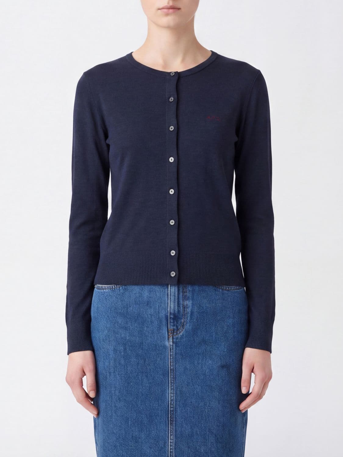 A.p.c. A. P.C. Slim Fit Organic Cotton Crew Neck Cardigan
