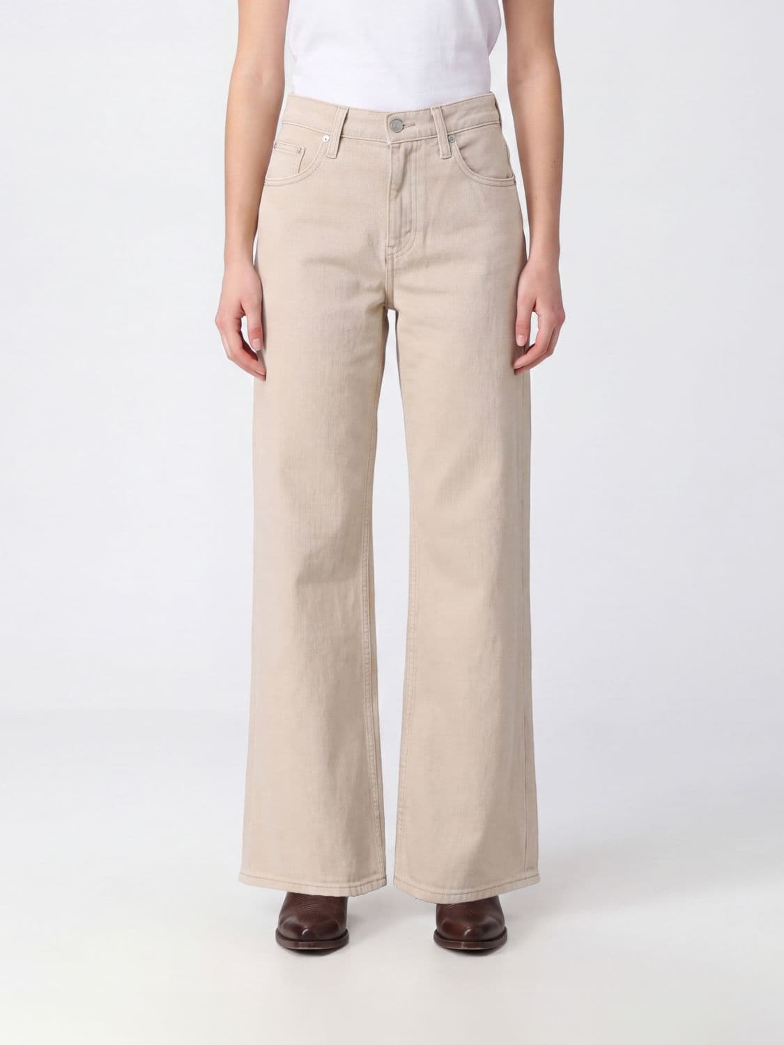 Levi's Mid-Rise Flared Jeans in Cotton Denim with Five-Pocket Design