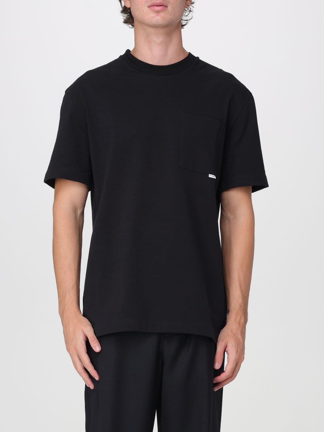 Jil Sander Short-Sleeved Cotton T-shirt with Patch Pocket