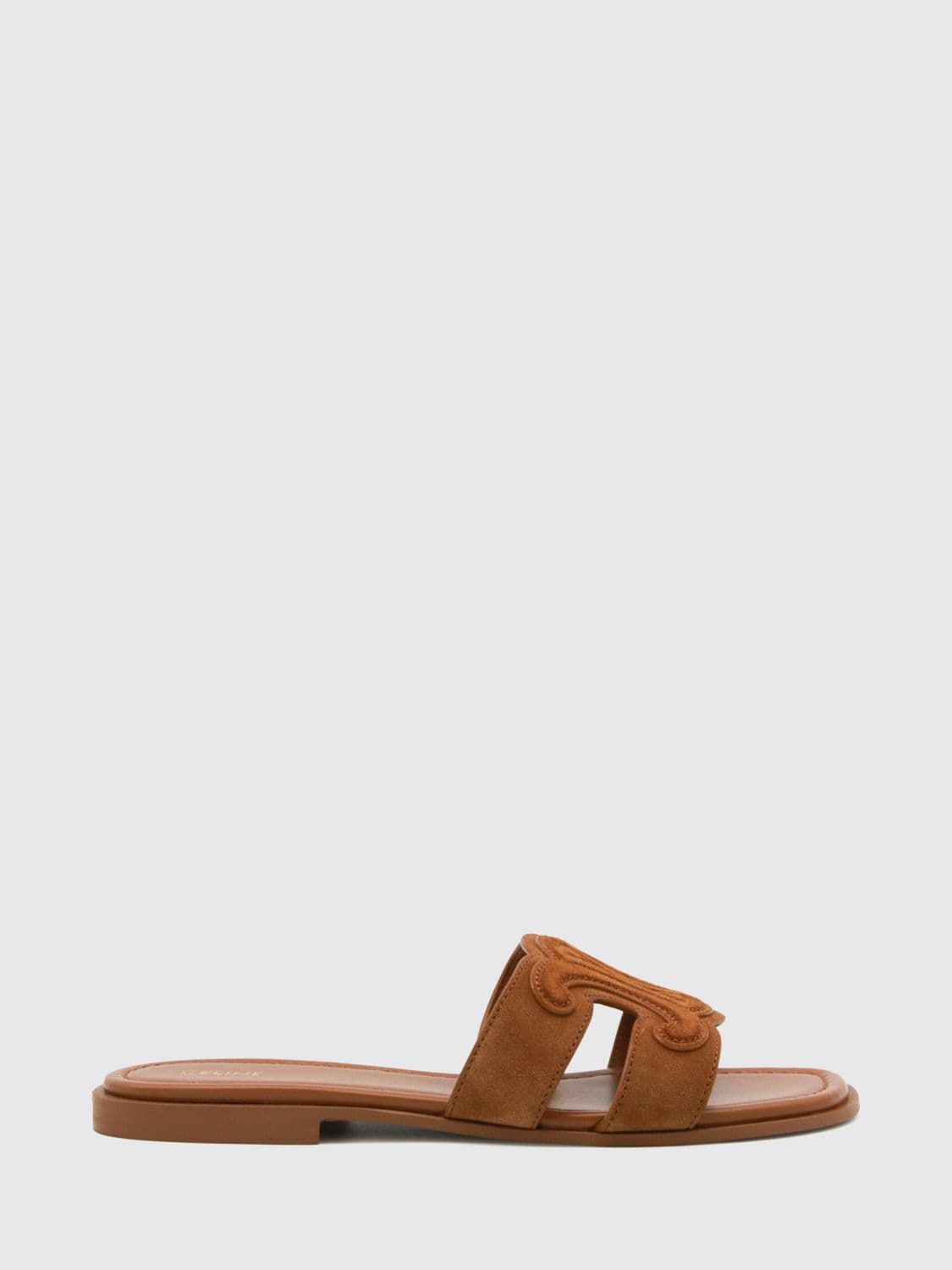 Celine Heeled Sandal Woman color Brown · 39