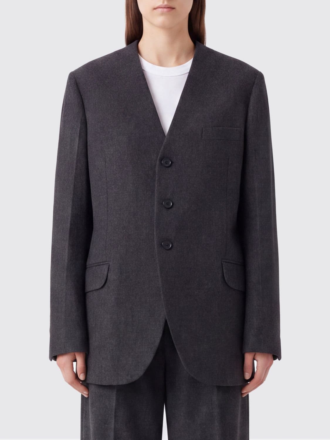 Jil Sander Cropped Three-Button Single-Breasted Wool Blazer