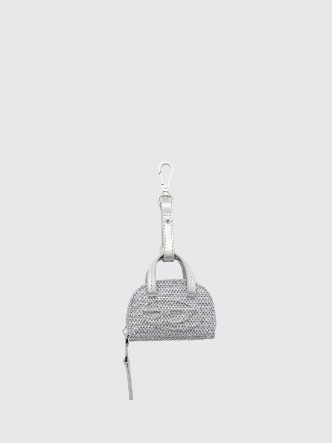 Diesel 1DR Dome Lurex Mesh Keychain with Oval D Logo · OS