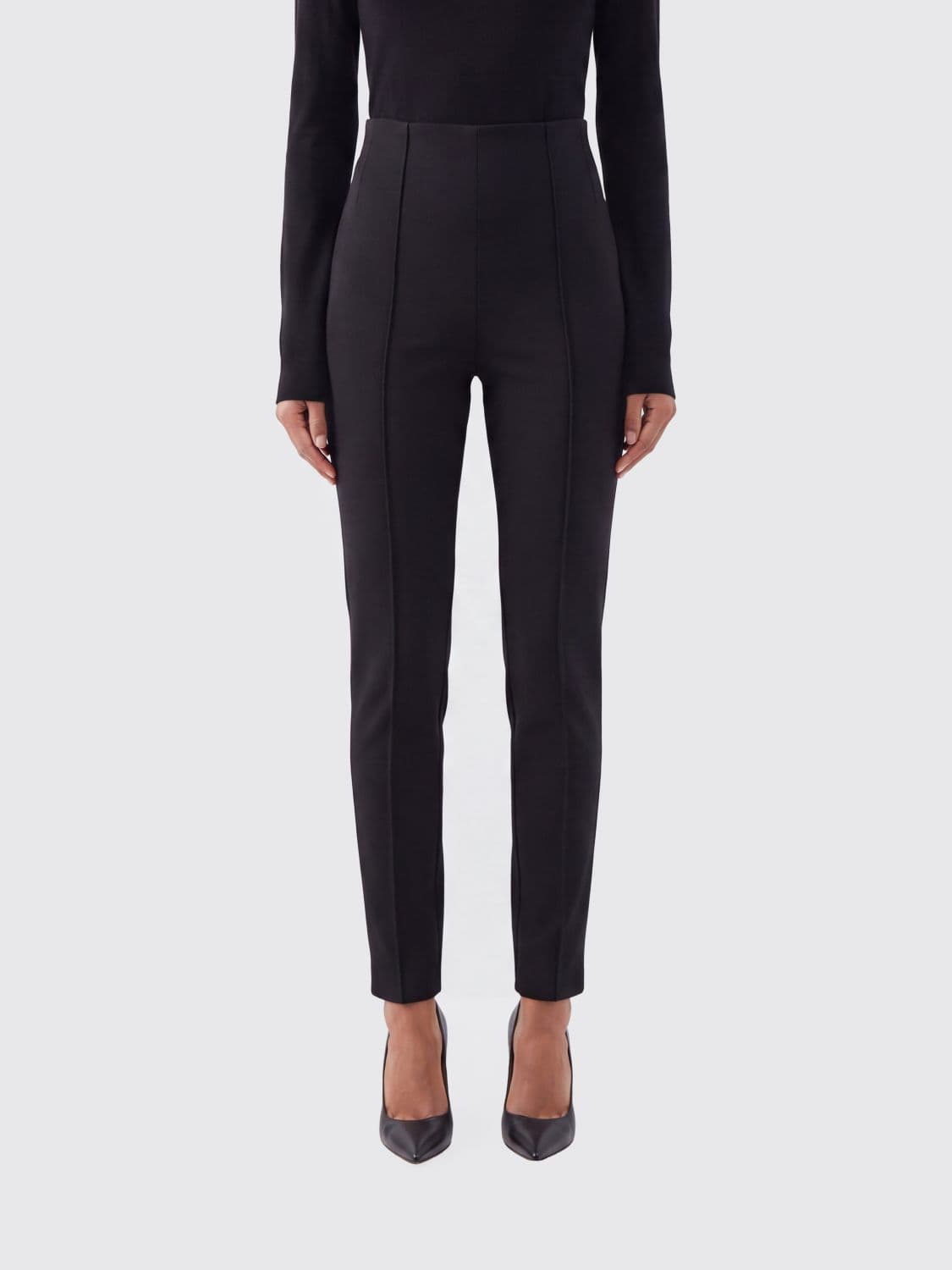 Jil Sander High-Waisted Skinny Trousers in Stretch Viscose · 42