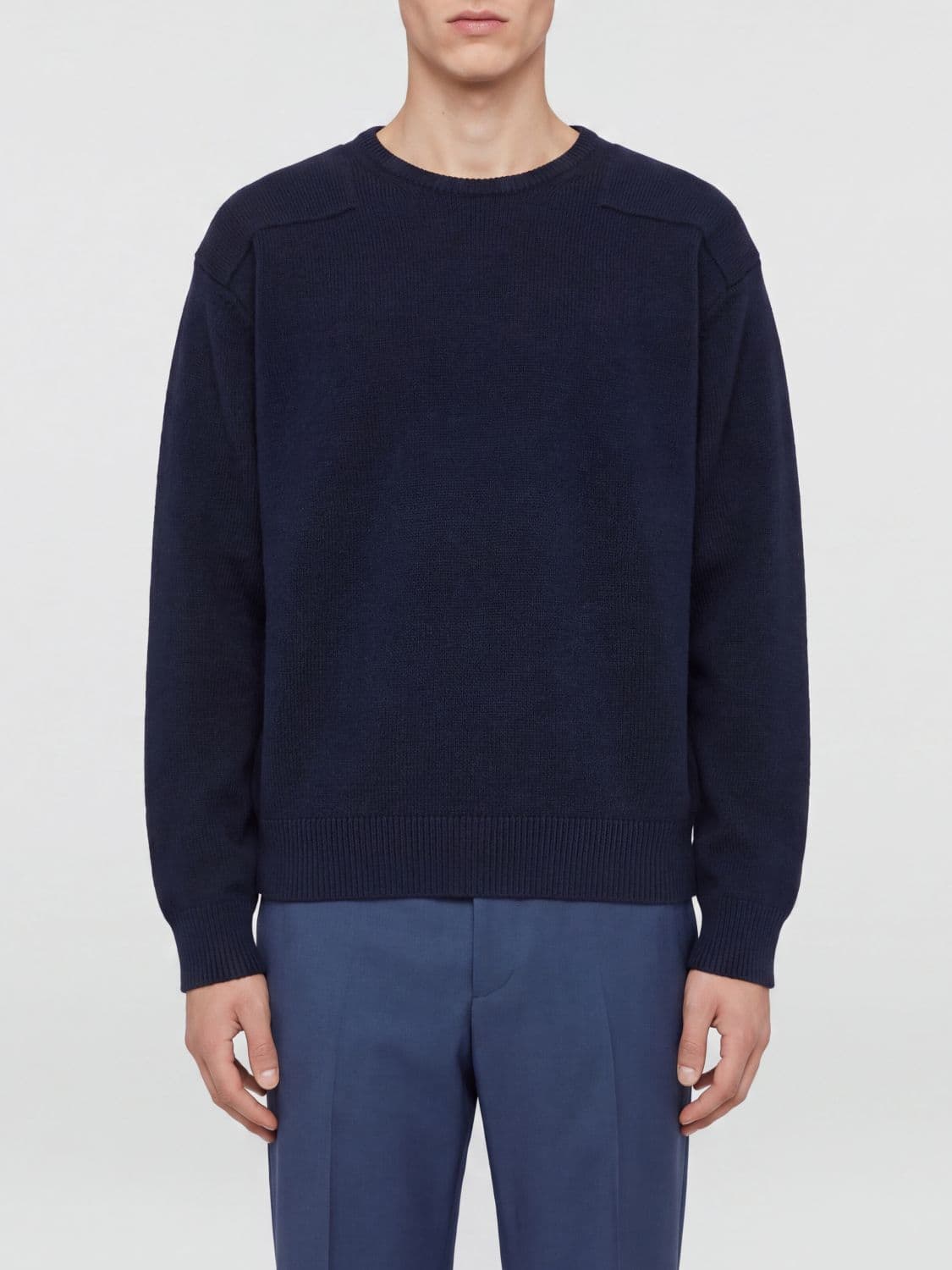 Jil Sander Wool-Blend Crewneck Jumper with Dropped Shoulders