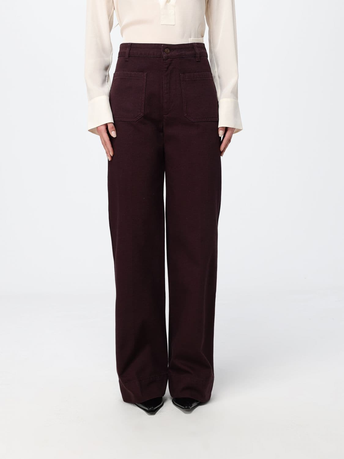 Victoria Victoria Beckham Alina High-Waisted Straight Leg Jeans in Cotton Denim