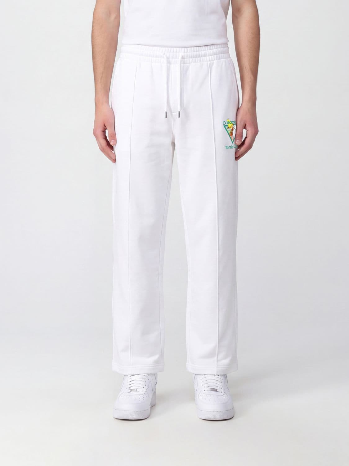 Casablanca Jersey Jogging Trousers with Drawstring and Embroidered Logo