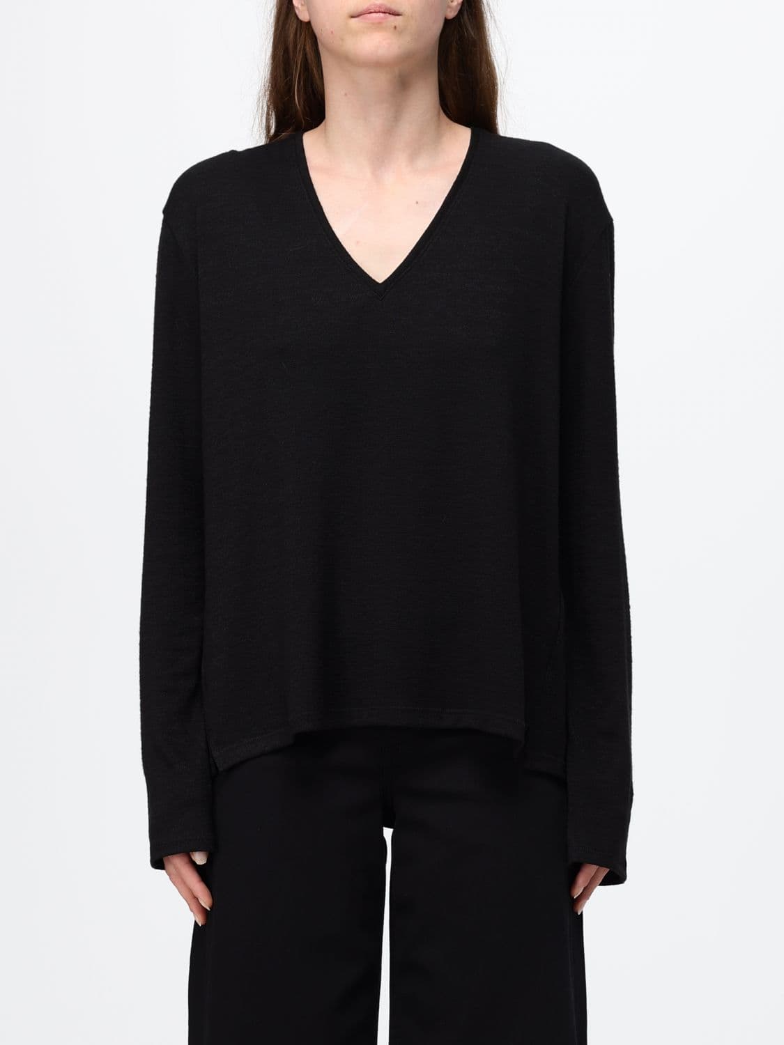 Rag & bone Relaxed Fit V-Neck Jersey Jumper with Dropped Shoulders