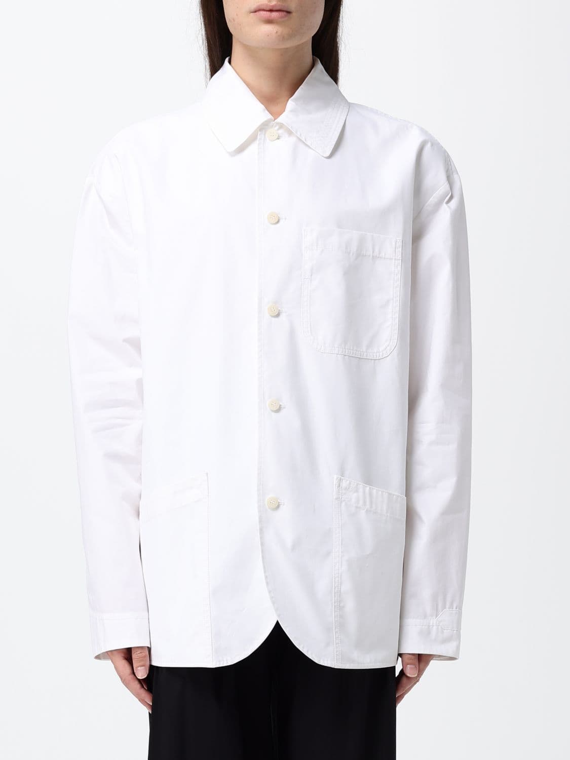 Jacquemus La Veste Boutis Relaxed Fit Shirt in Cotton Poplin
